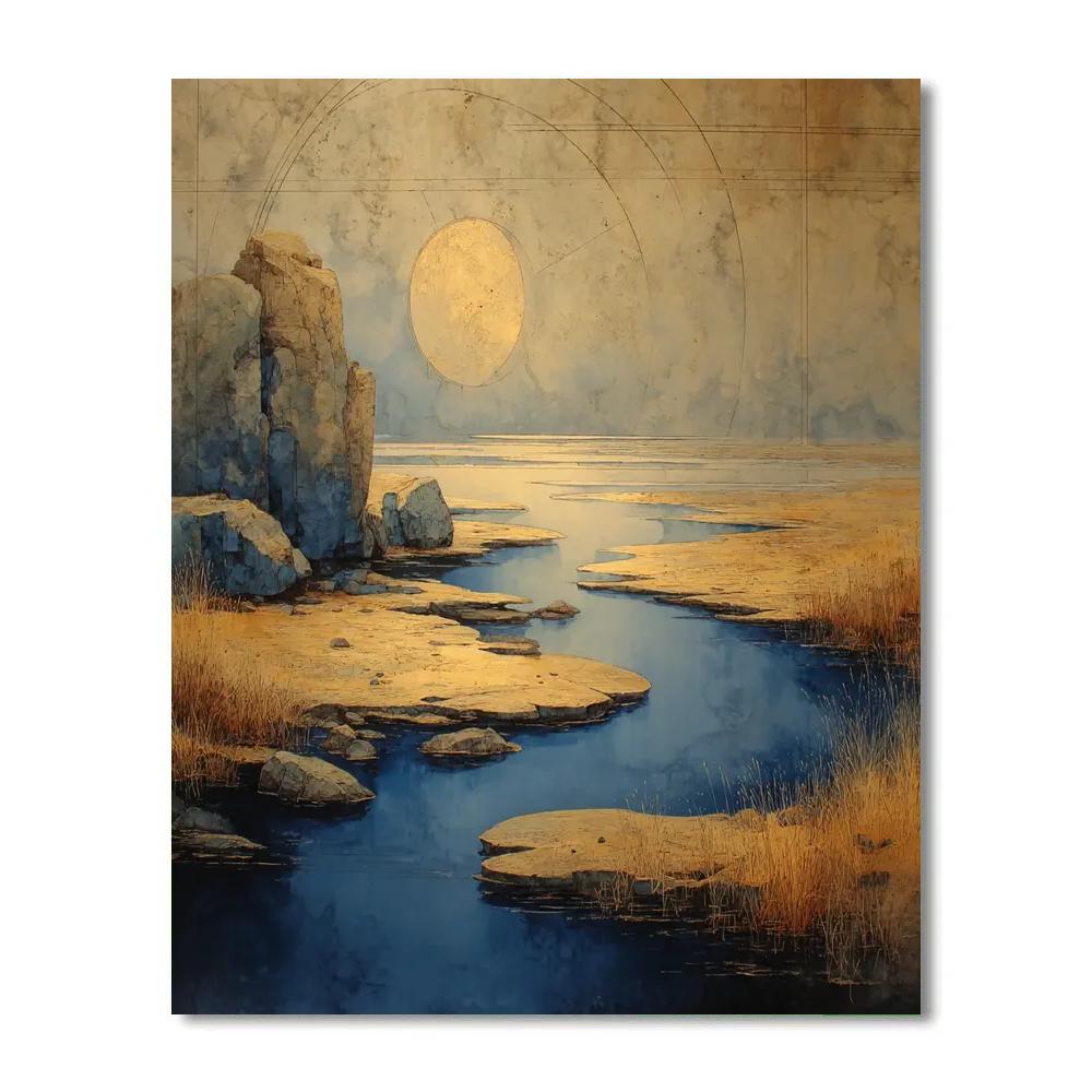 Leonardo Da Vinci Inspired River Of Stars Paint by numbers art