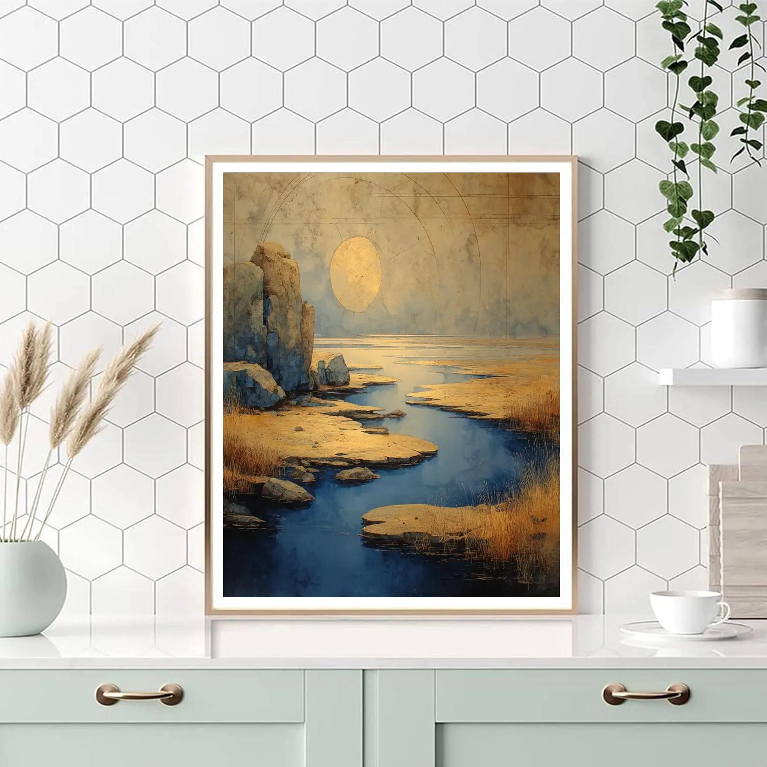 Leonardo Da Vinci Inspired River Of Stars Paint by numbers art