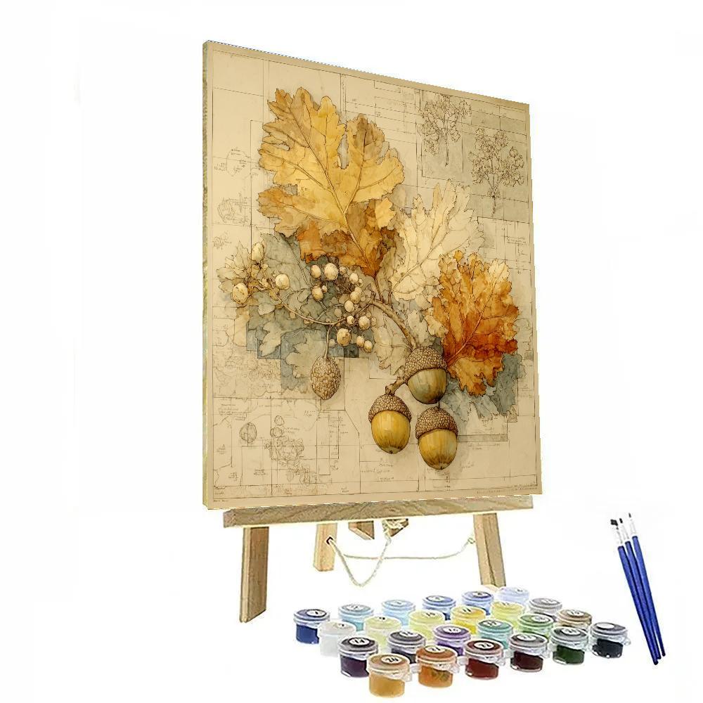Leonardo Da Vinci Inspired Autumnal Atlas DIY paint by numbers