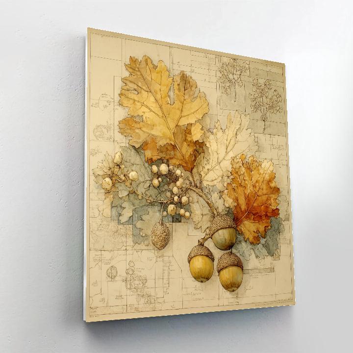 Leonardo Da Vinci Inspired Autumnal Atlas DIY paint by numbers