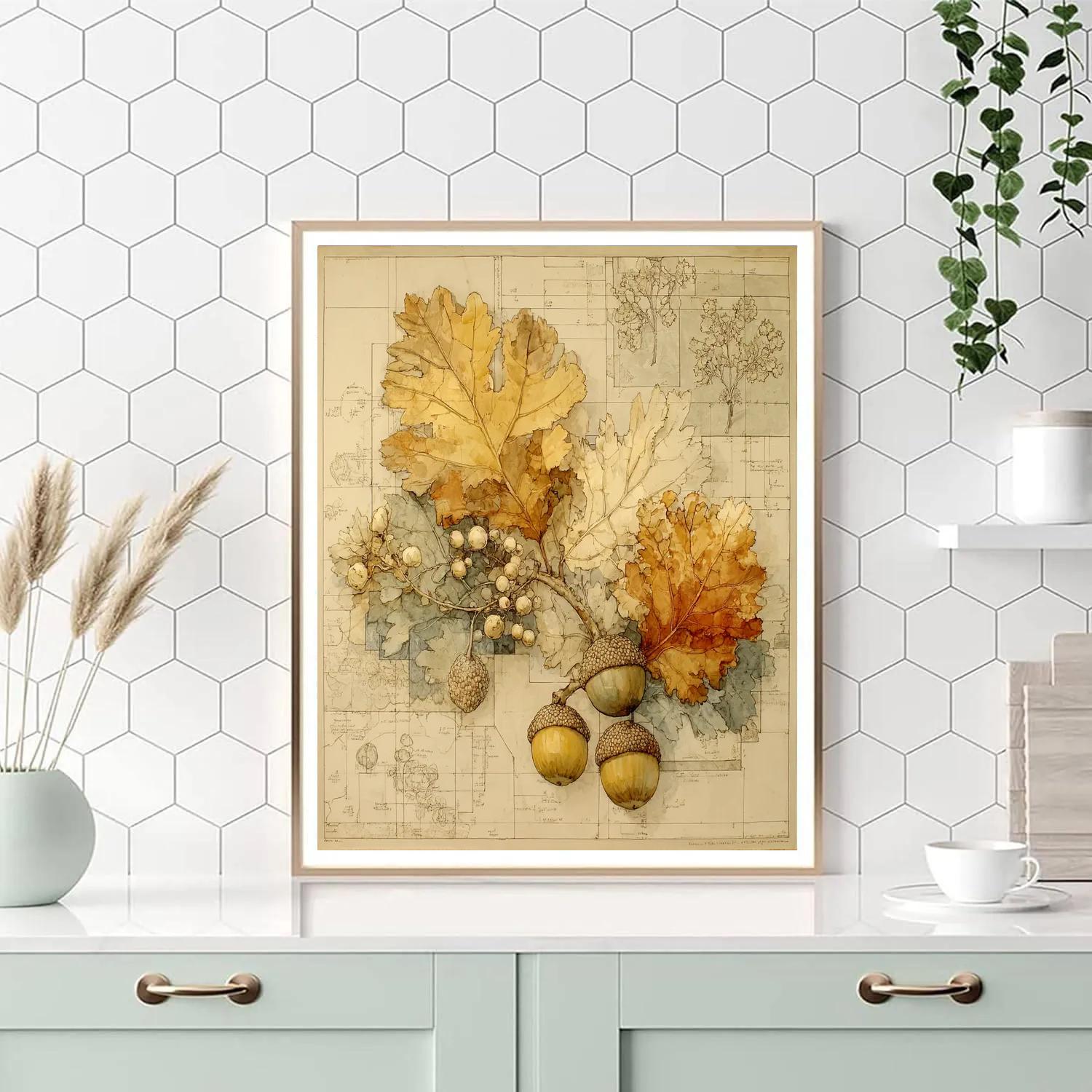 Leonardo Da Vinci Inspired Autumnal Atlas DIY paint by numbers