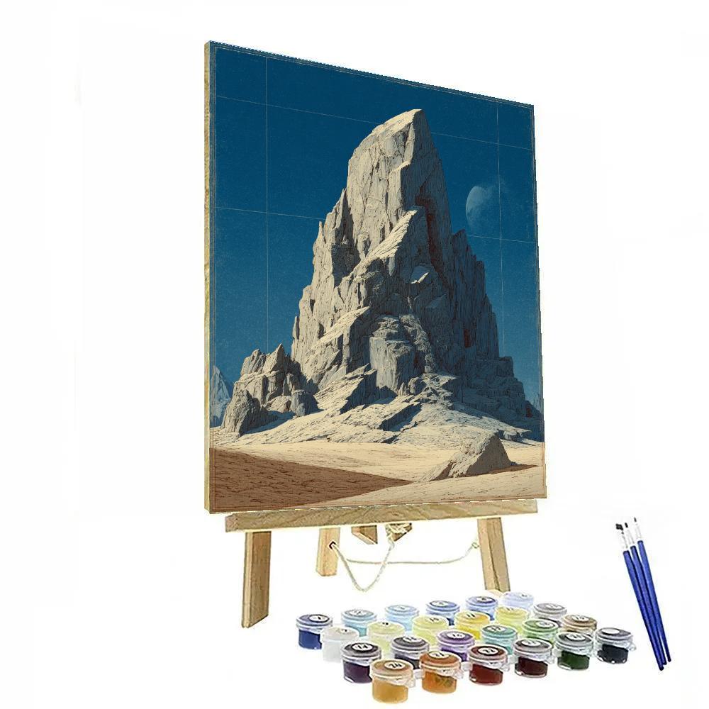 Michelangelo Inspired Lunar Scarps paint by number