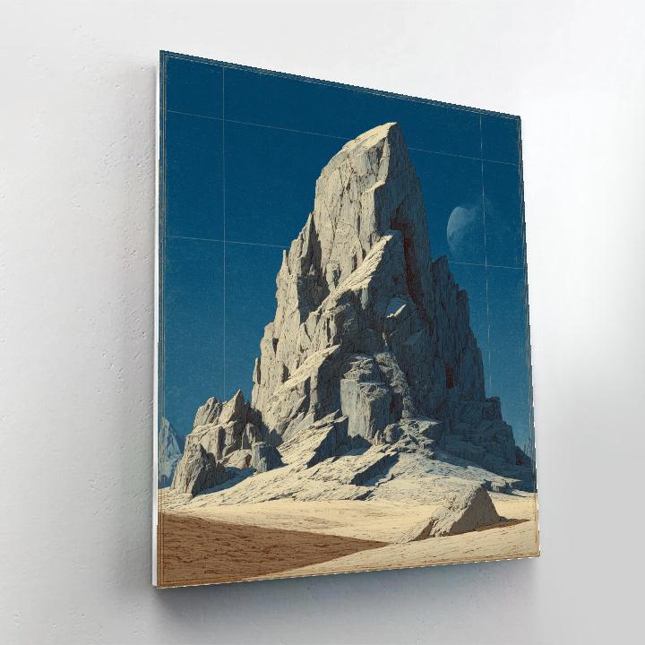 Michelangelo Inspired Lunar Scarps paint by number