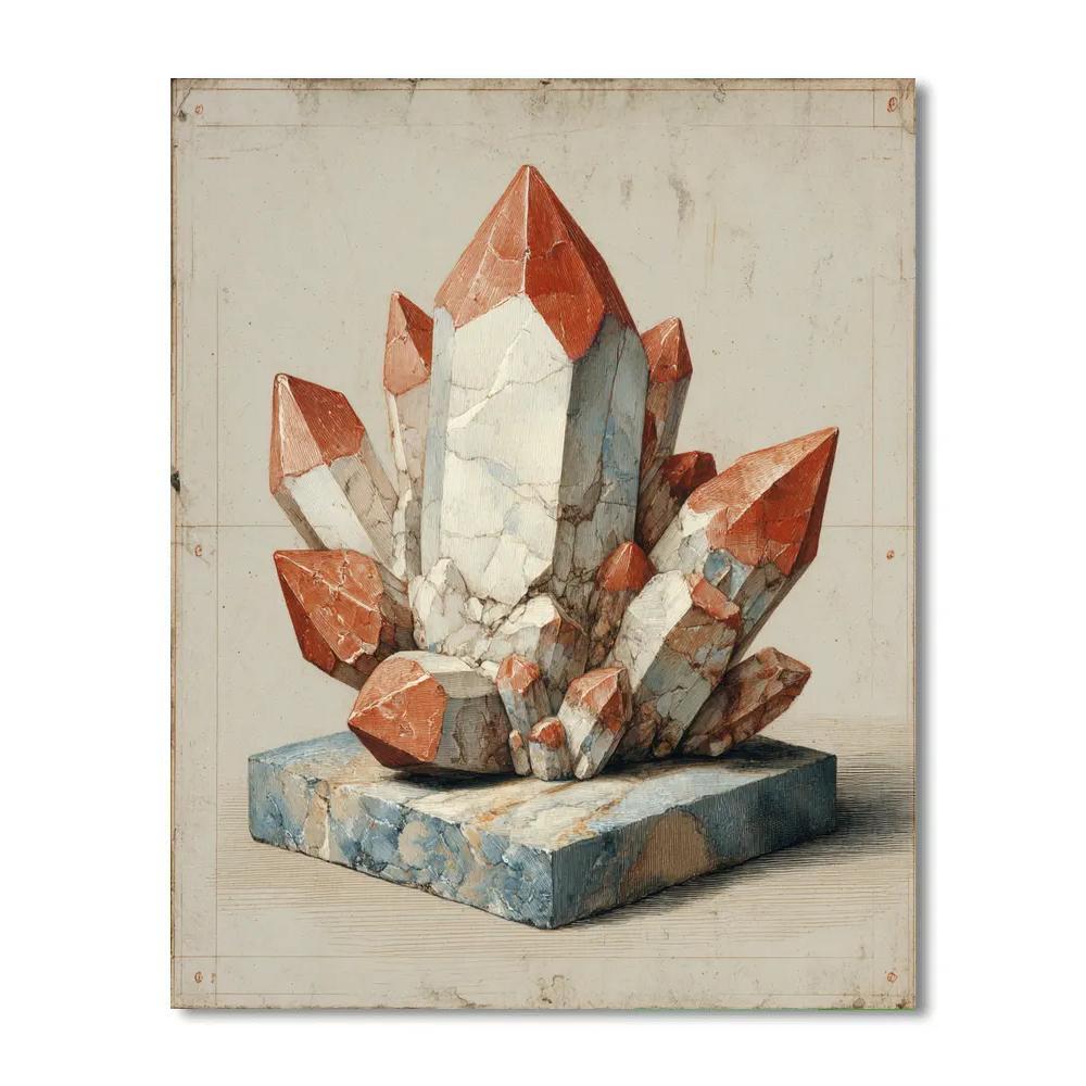 Michelangelo Inspired Quartz Blossom paint by number