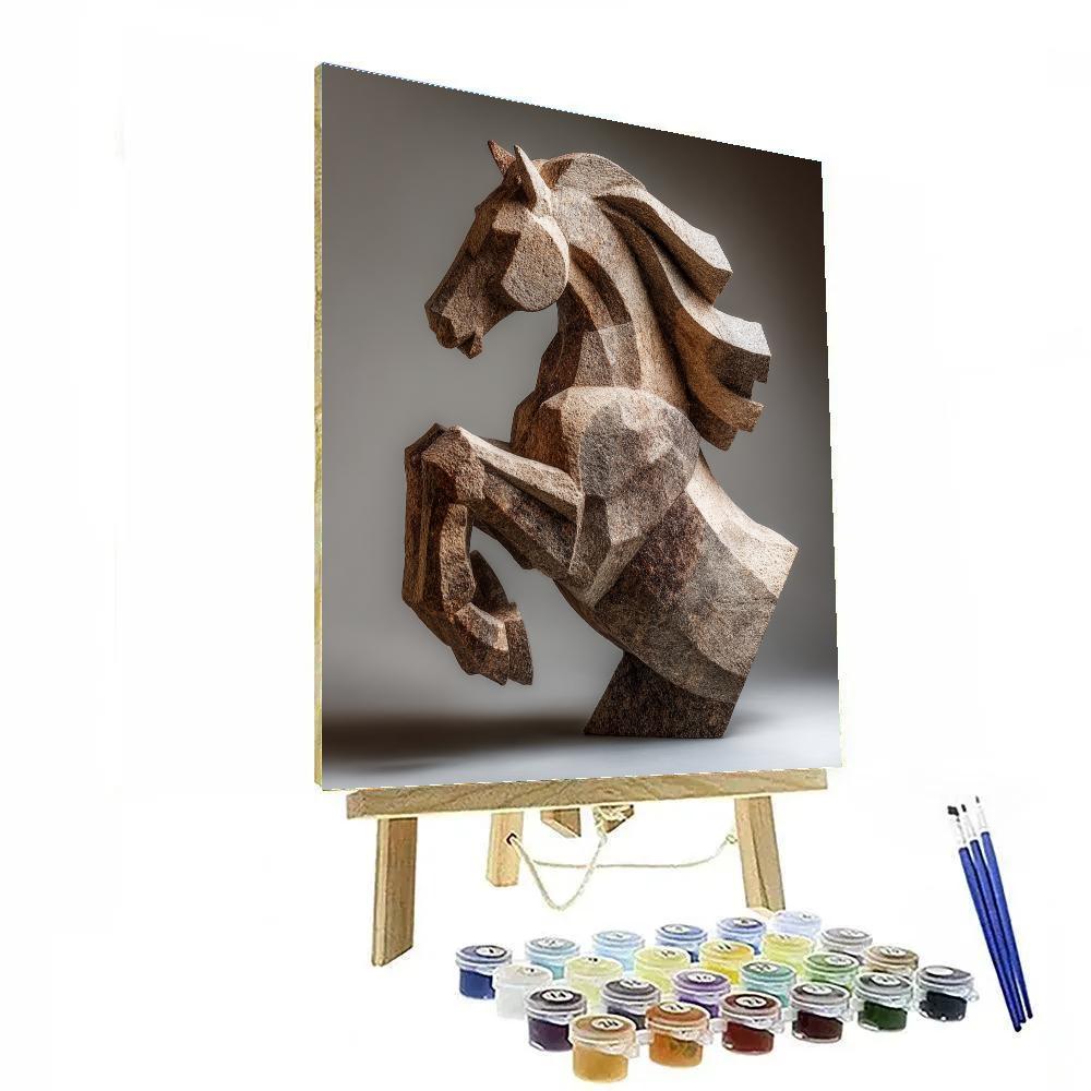 Michelangelo Inspired Granite Stallion Painting by numbers kit