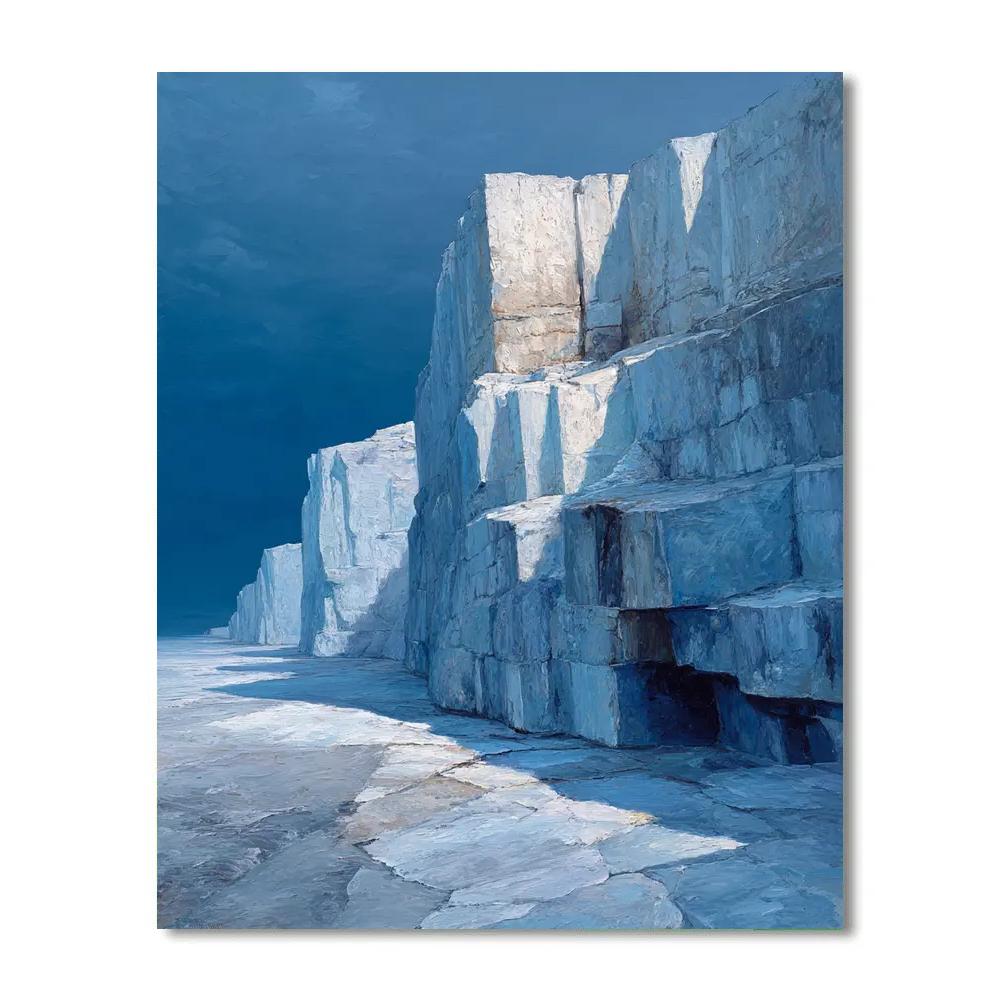 Michelangelo Inspired Twilight Glacier paint by number