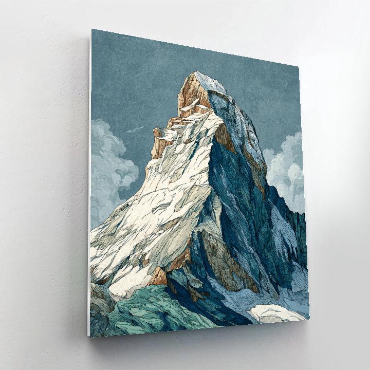 Michelangelo Inspired Mountain Monolith paint by color