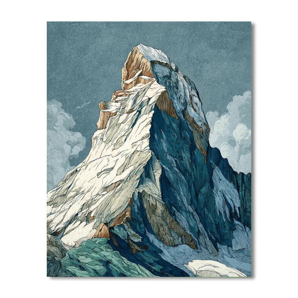 Michelangelo Inspired Mountain Monolith paint by color