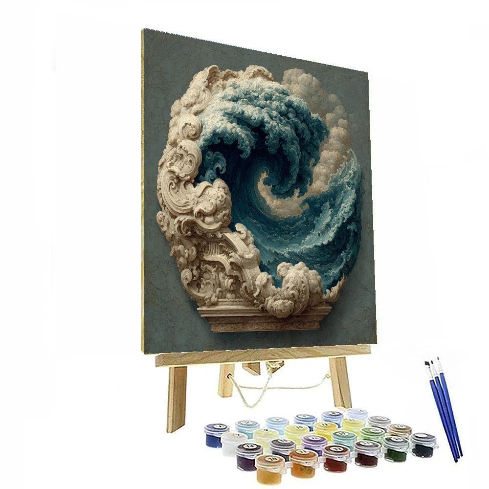 Michelangelo Inspired Spiral Nebula paint by numbers