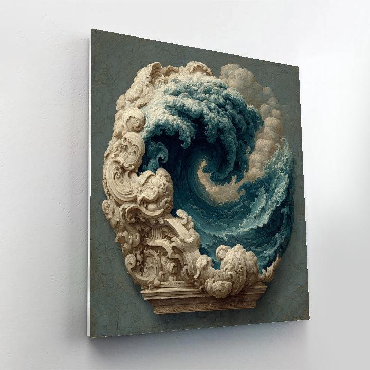 Michelangelo Inspired Spiral Nebula paint by numbers