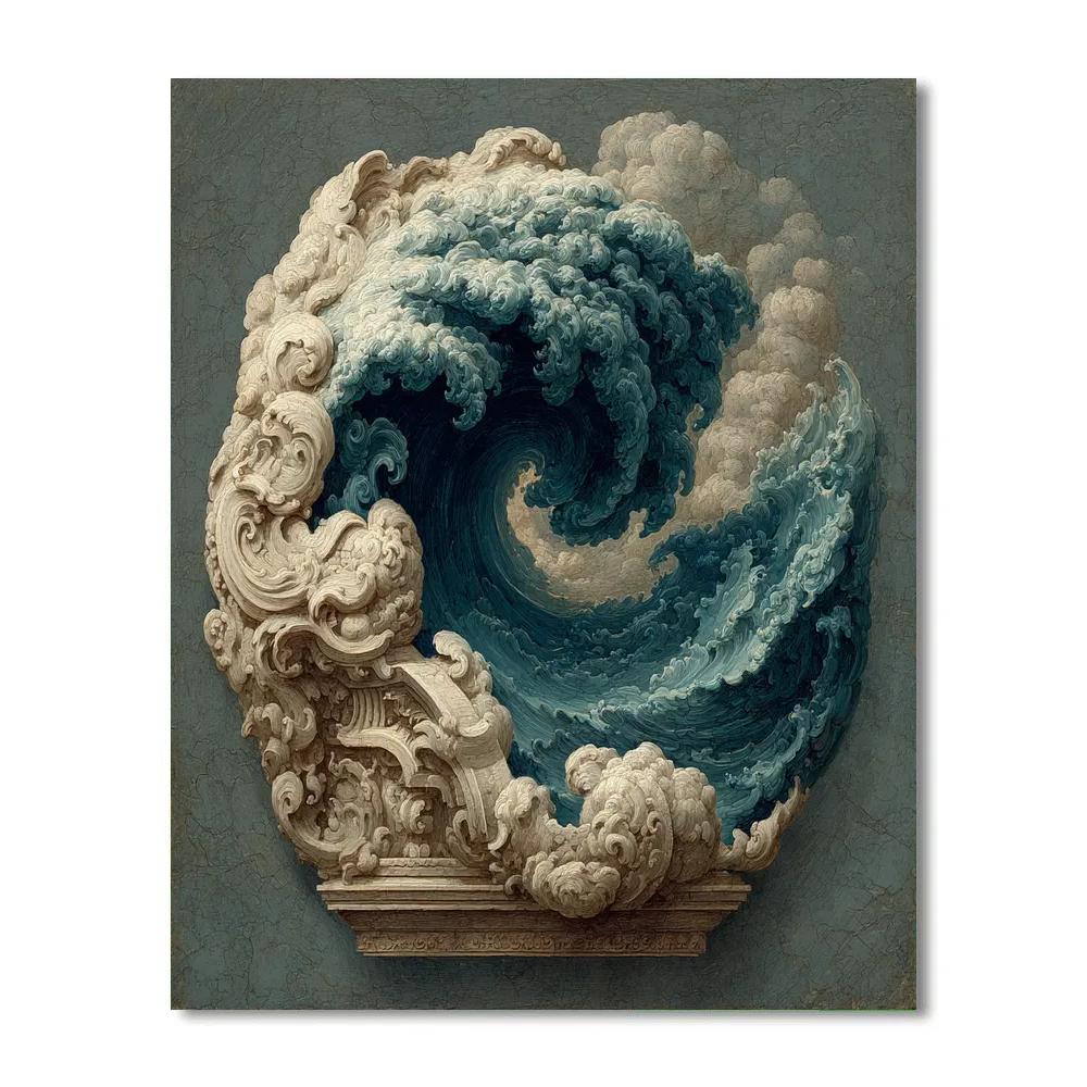 Michelangelo Inspired Spiral Nebula paint by numbers