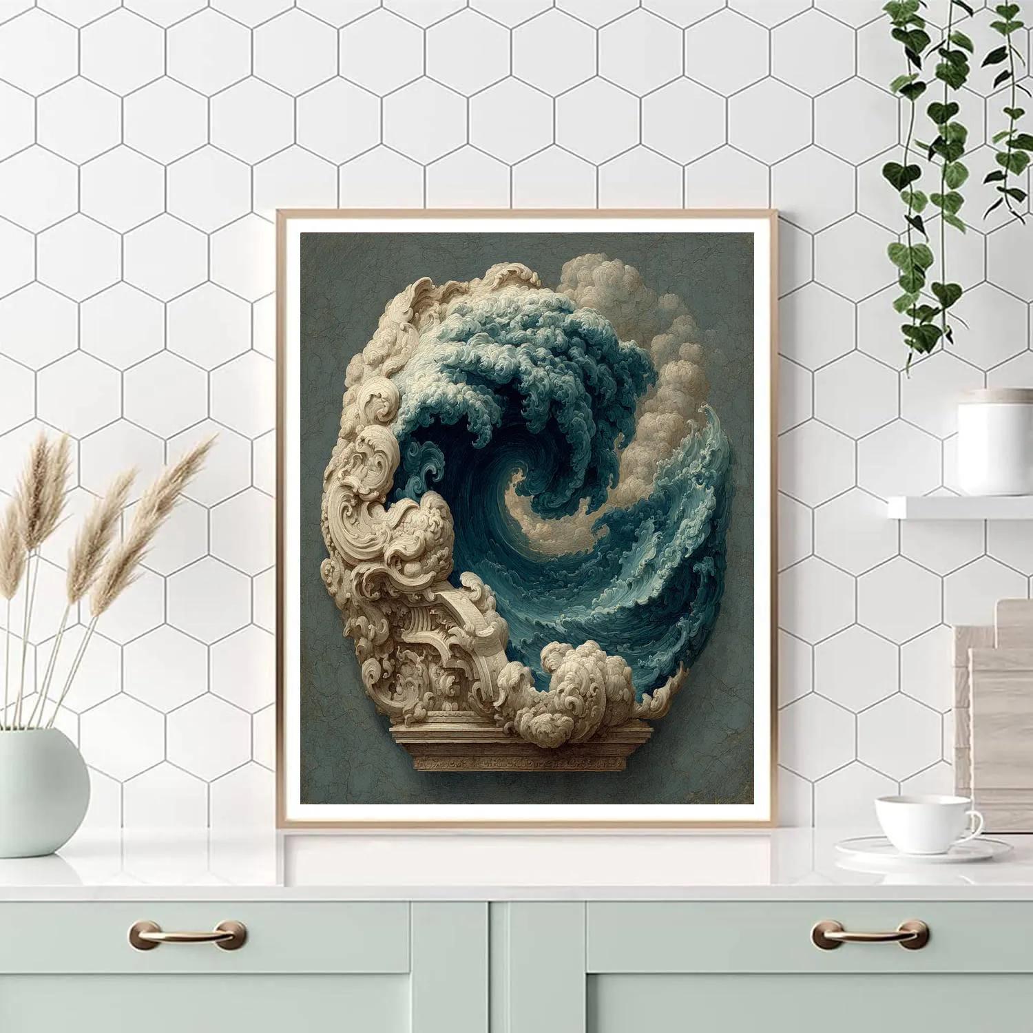 Michelangelo Inspired Spiral Nebula paint by numbers