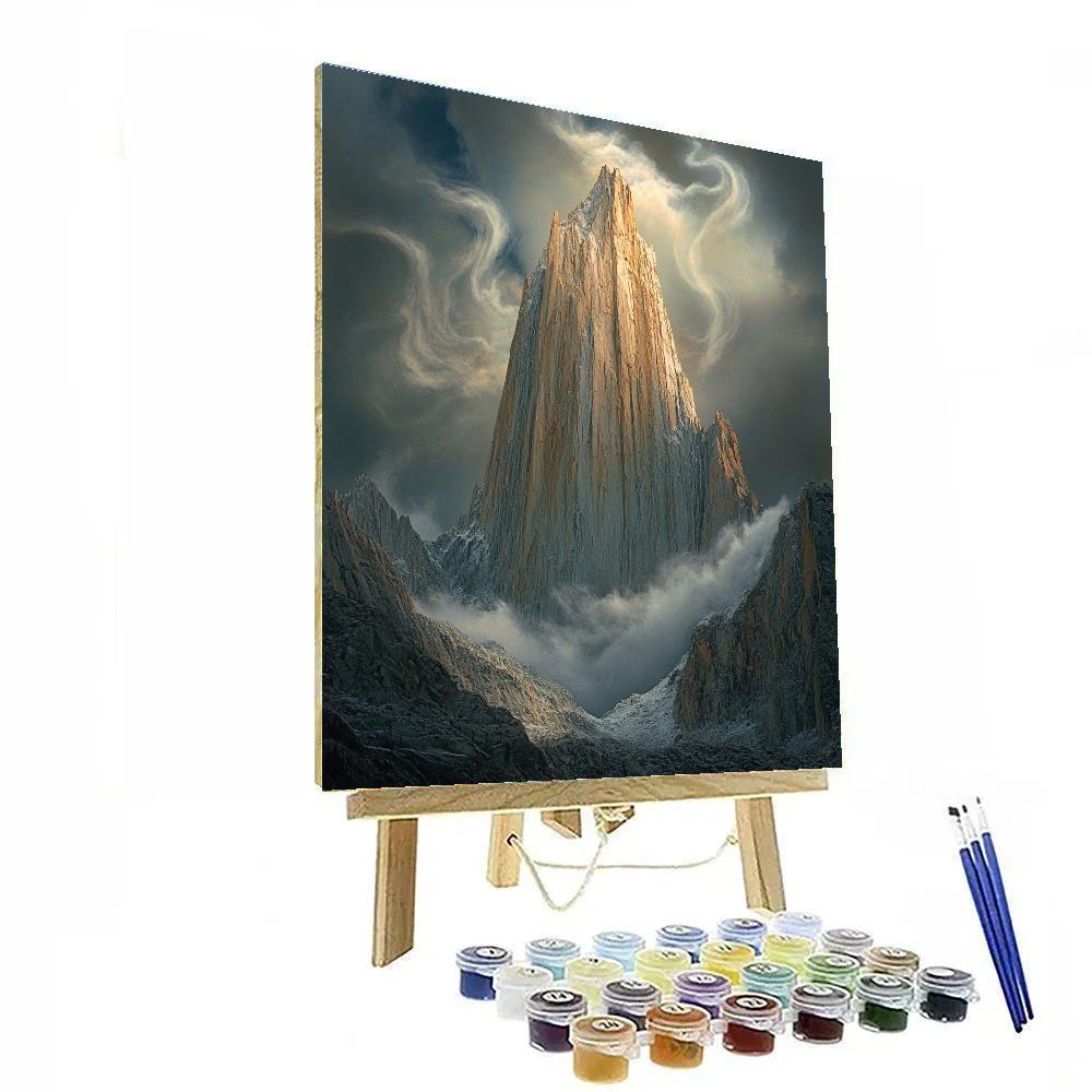 Michelangelo Inspired Mountain Sentinel paint by color