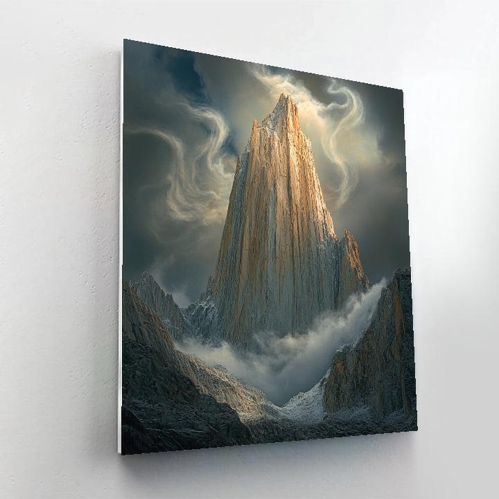 Michelangelo Inspired Mountain Sentinel paint by color