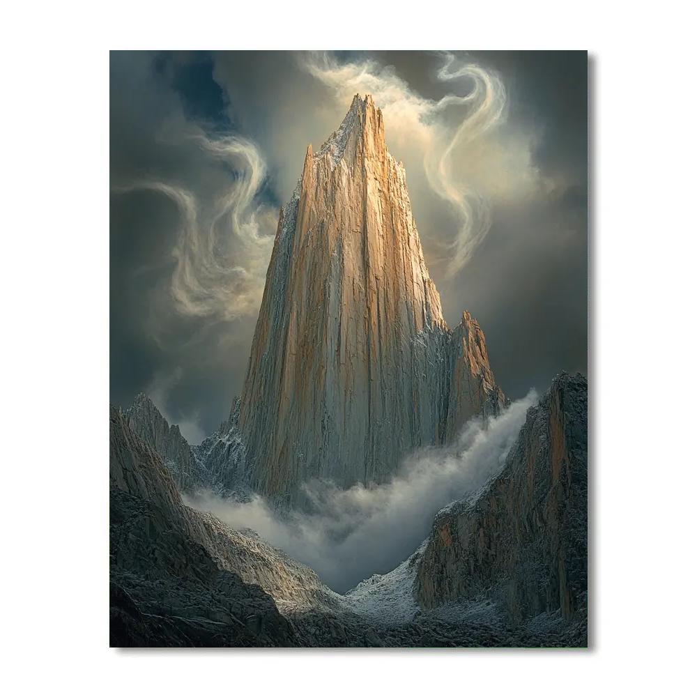 Michelangelo Inspired Mountain Sentinel paint by color