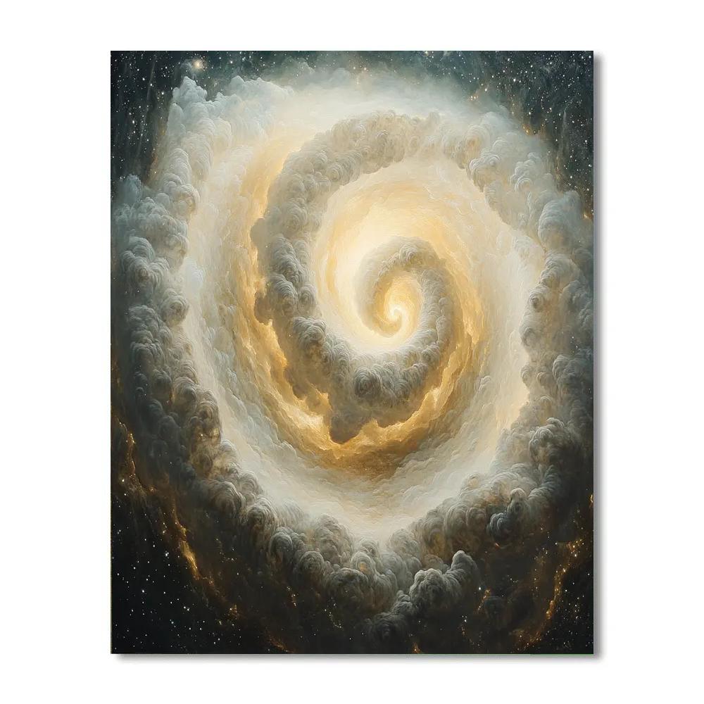 Michelangelo Inspired Nebula Embrace paint by color