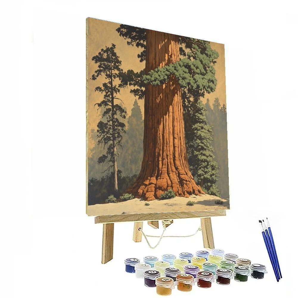 Michelangelo Inspired Redwood Guardian paint by color