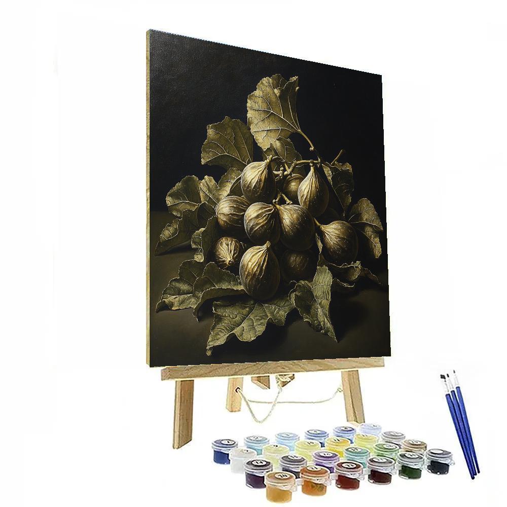 Caravaggio Inspired Night Orchard Number painting