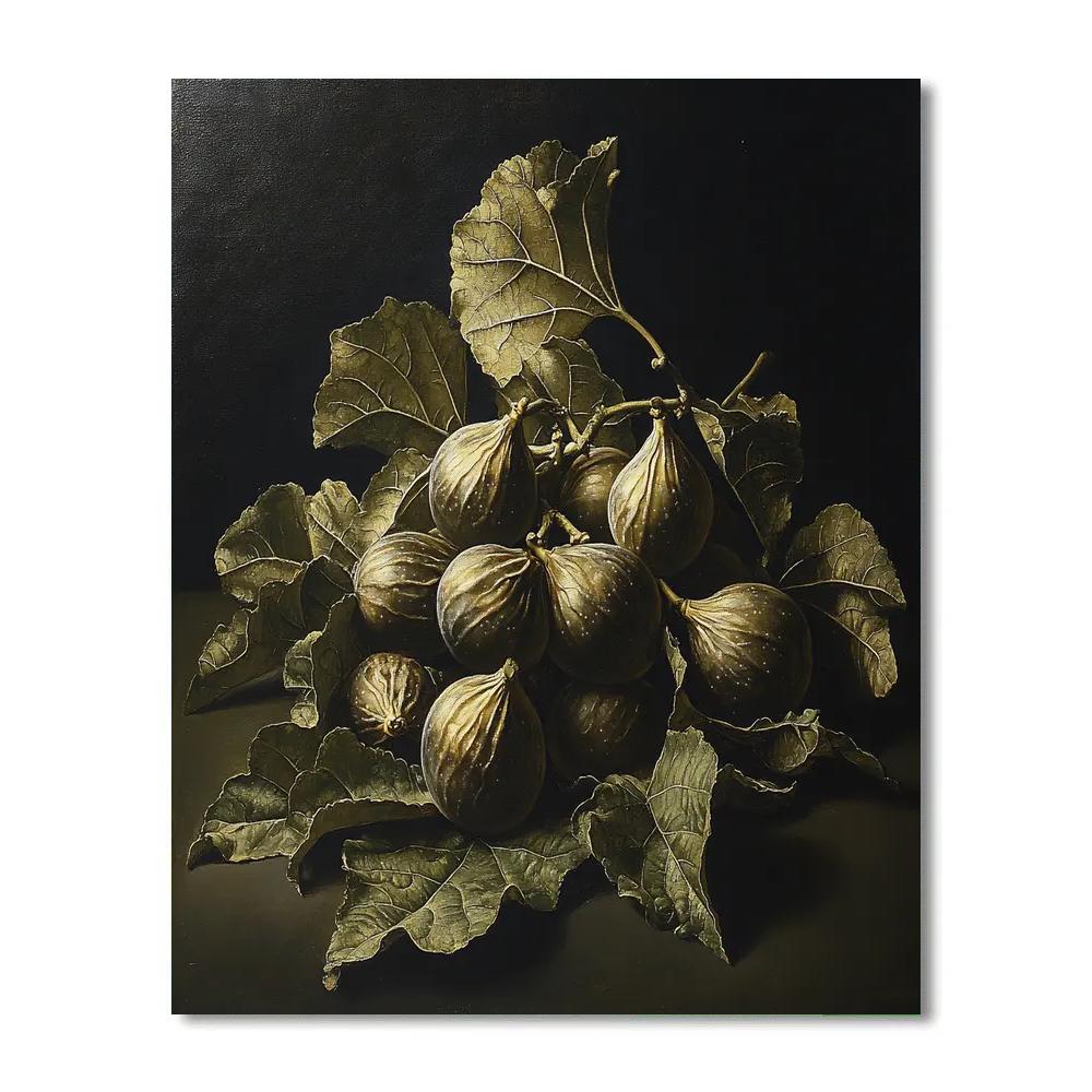 Caravaggio Inspired Night Orchard Number painting