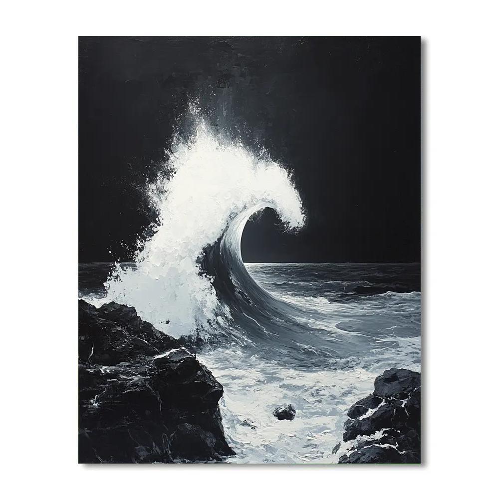 Caravaggio Inspired Moonlit Wave DIY paint by numbers