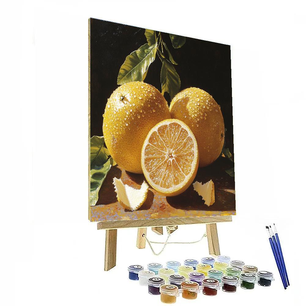 Caravaggio Inspired Fallen Citrus DIY paint by numbers