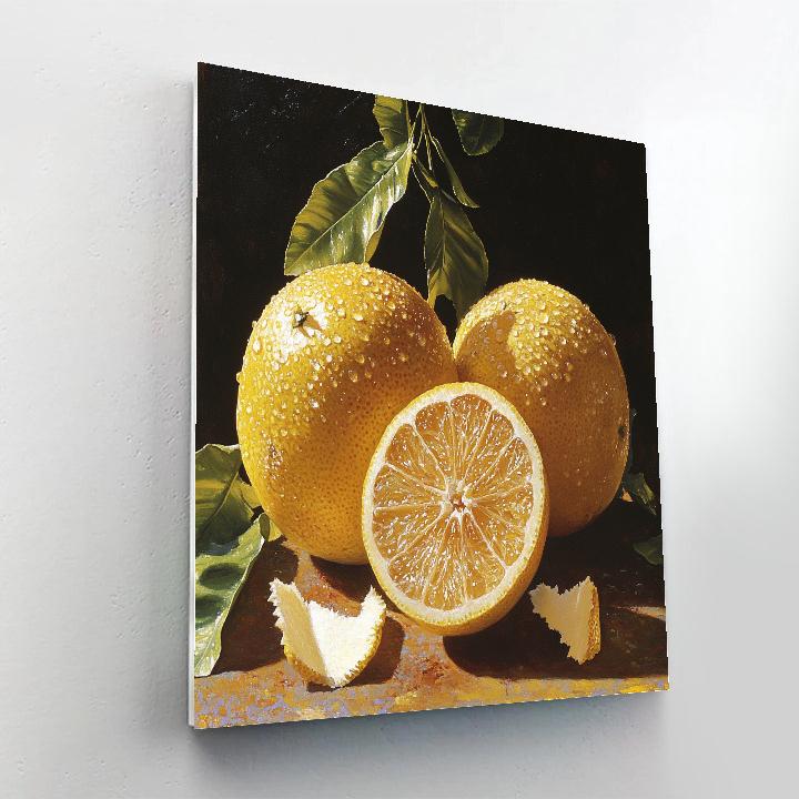 Caravaggio Inspired Fallen Citrus DIY paint by numbers