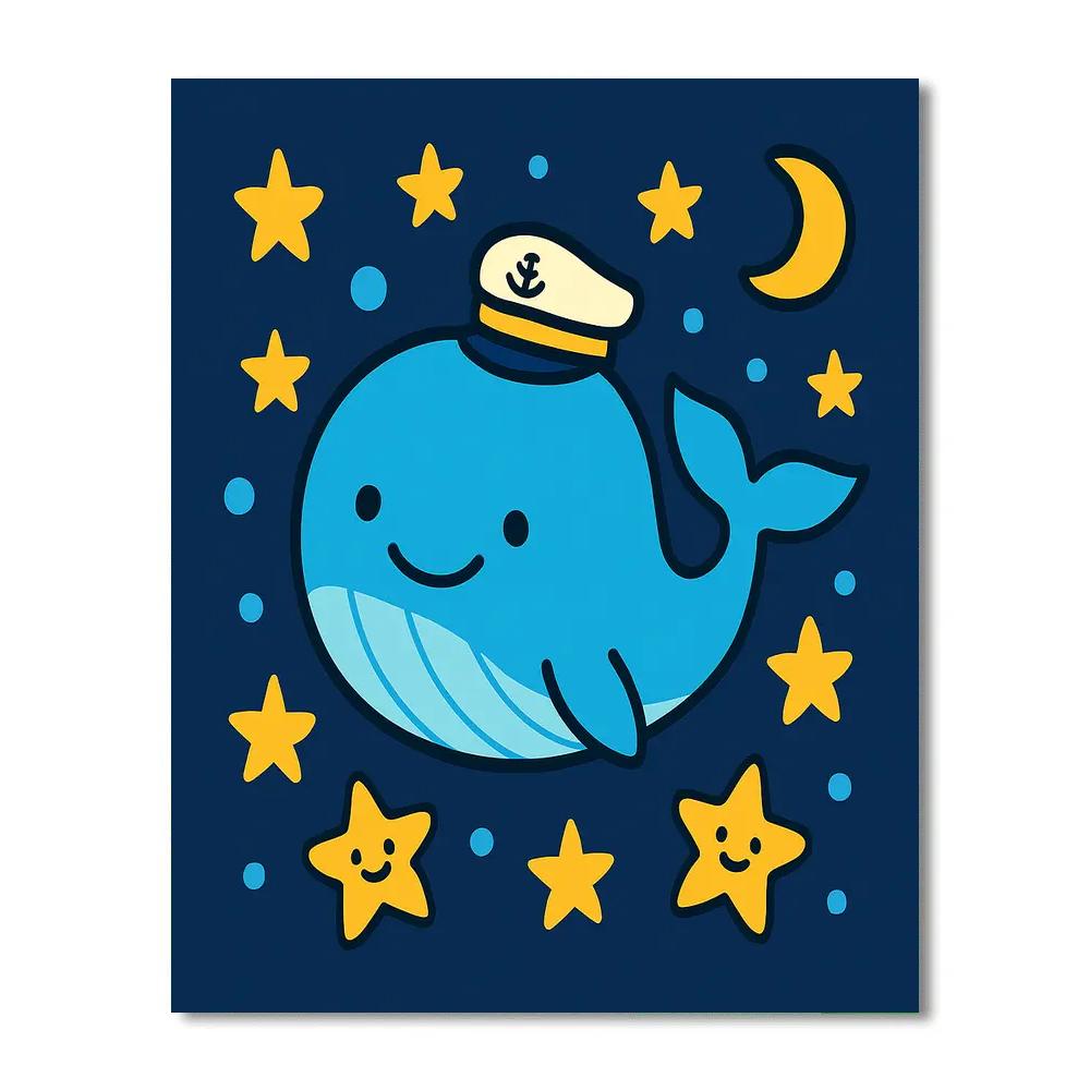 Starry Whale Parade Numbered painting kits