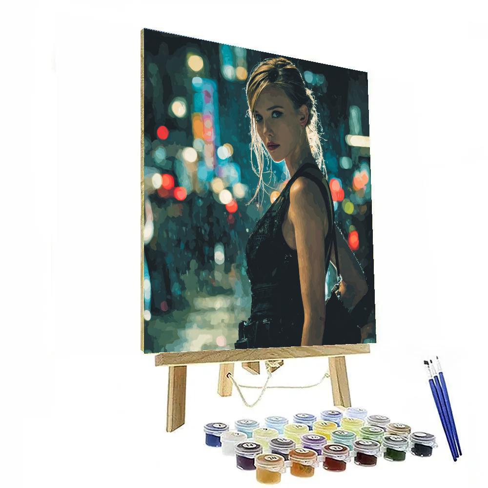 Scarlett Johansson: Velvet Shadow Of The Operative Number painting