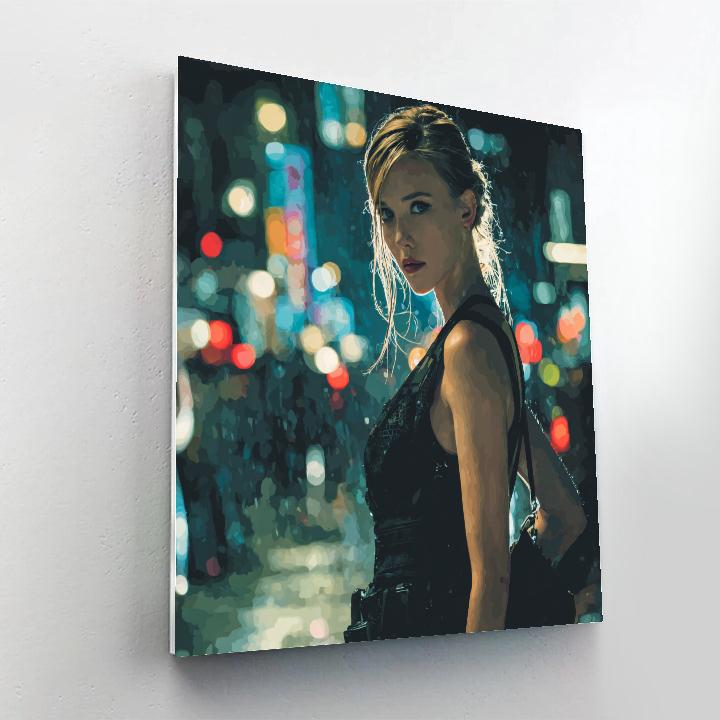 Scarlett Johansson: Velvet Shadow Of The Operative Number painting