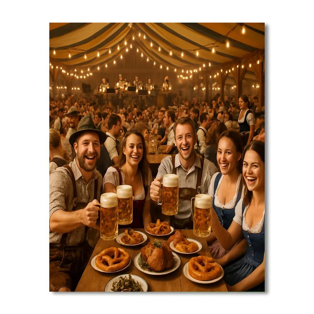 Oktoberfest Beer Tent Toast paint by color