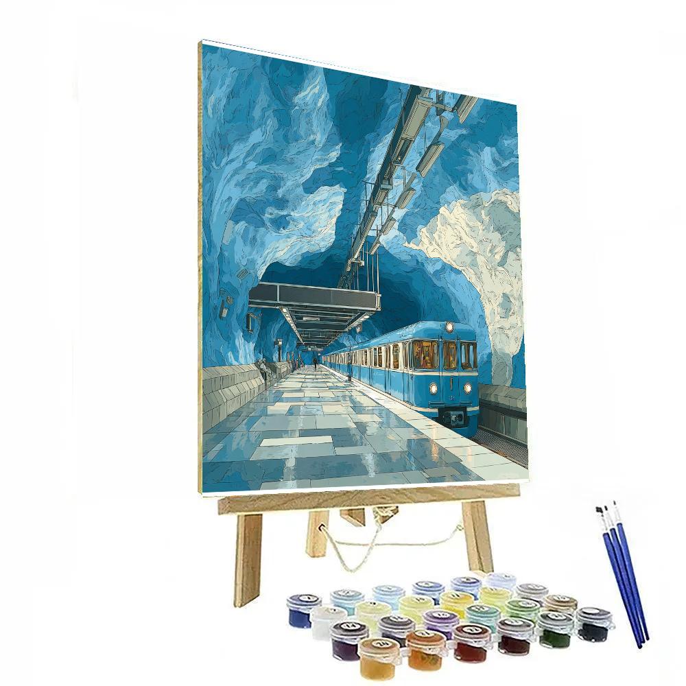 Stockholm Metro Art Station Sweden Painting by numbers kit
