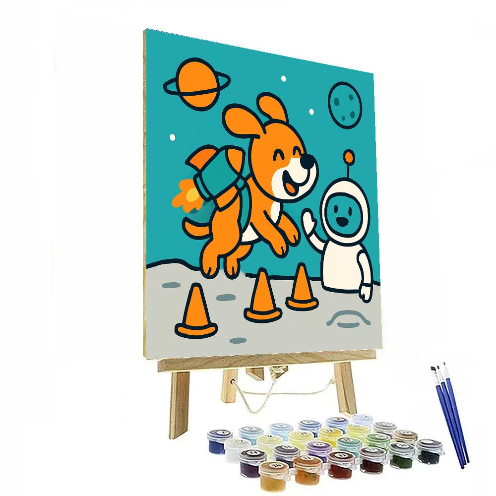 Rocket Puppy Training Numbered painting kits