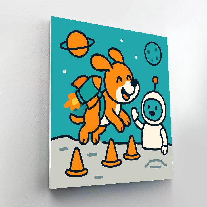 Rocket Puppy Training Numbered painting kits