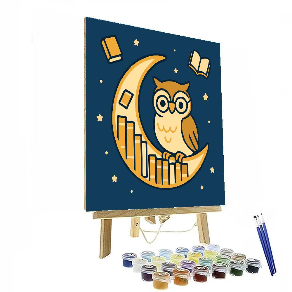 Moonlight Owl Library Paint by numbers kits