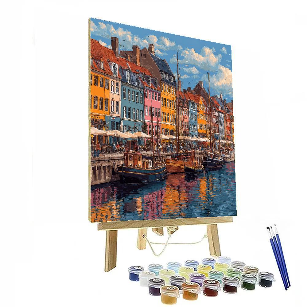 Nyhavn Colorful Harbor Copenhagen Denmark Paint by numbers kits