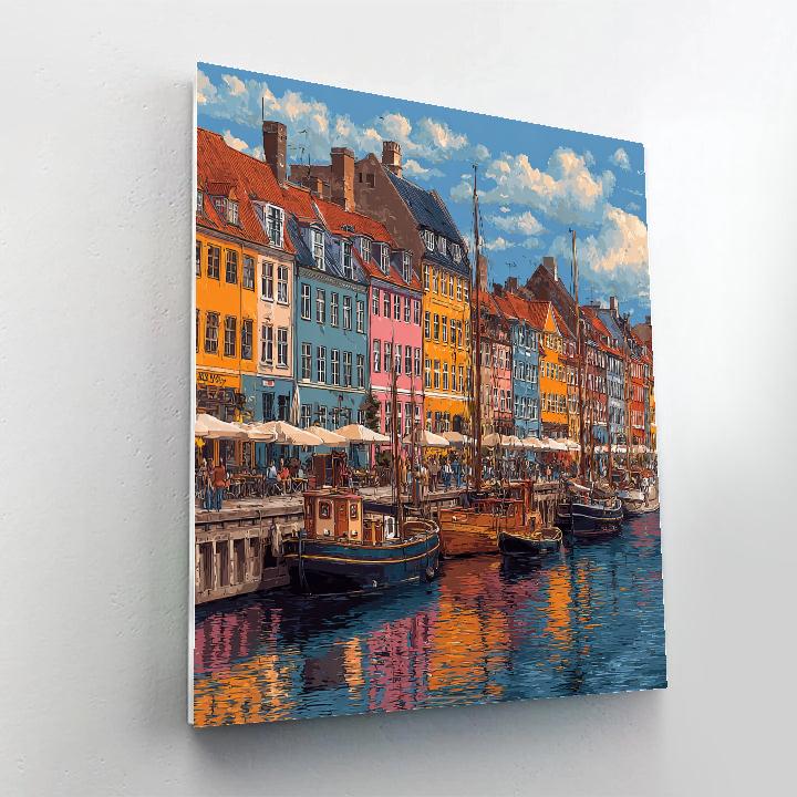 Nyhavn Colorful Harbor Copenhagen Denmark Paint by numbers kits