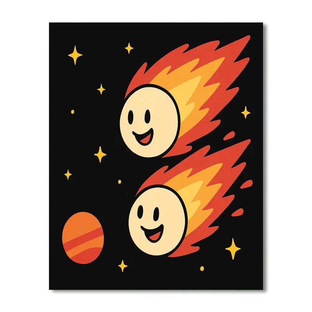 Comet School Race paint by color
