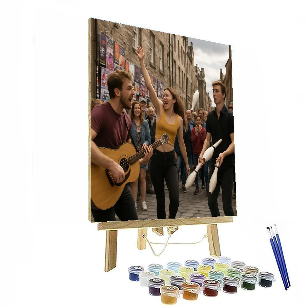 Edinburgh Fringe Street Performance paint by number
