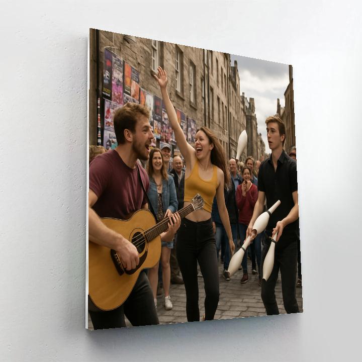 Edinburgh Fringe Street Performance paint by number
