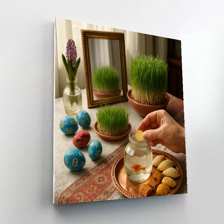 Nowruz Haftseen Table Number painting