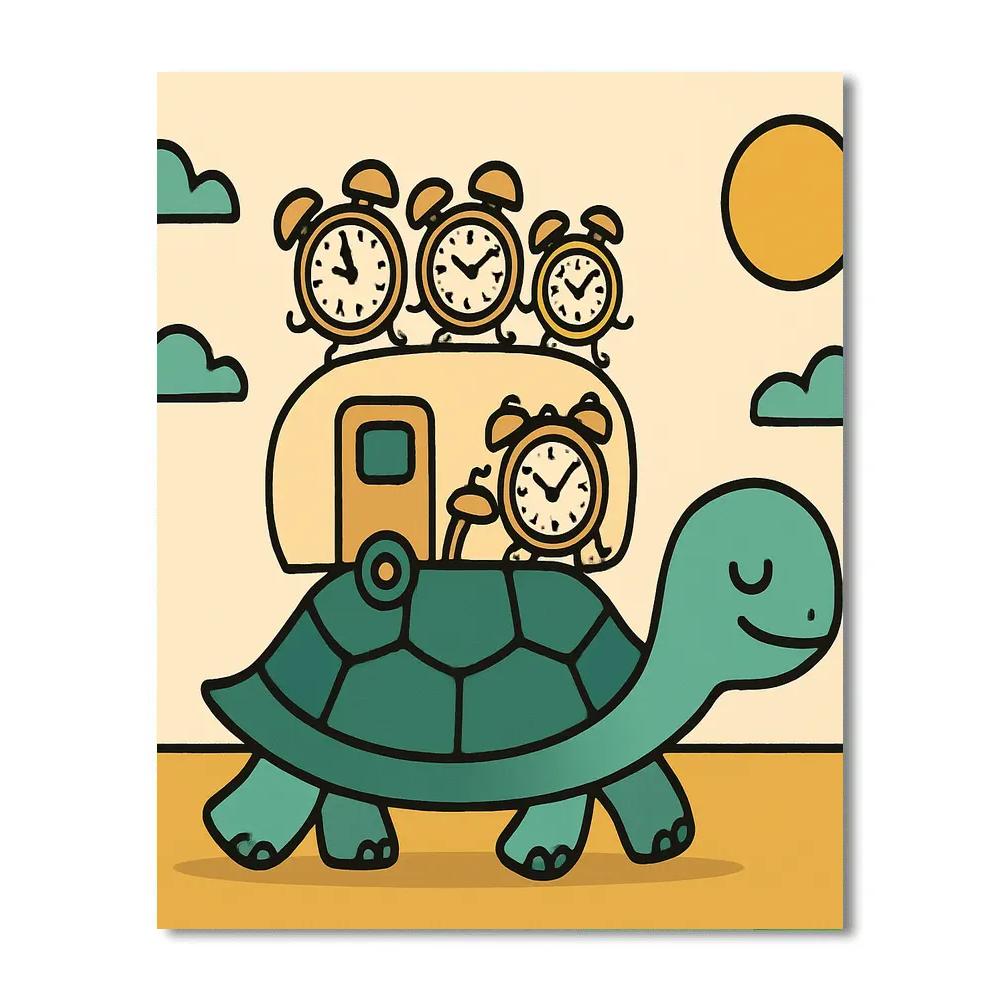 Time Turtle Caravan paint by color