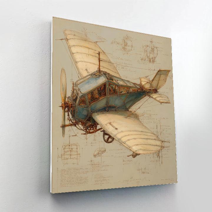 Leonardo Da Vinci Inspired Inventors Sketch Paint by numbers art