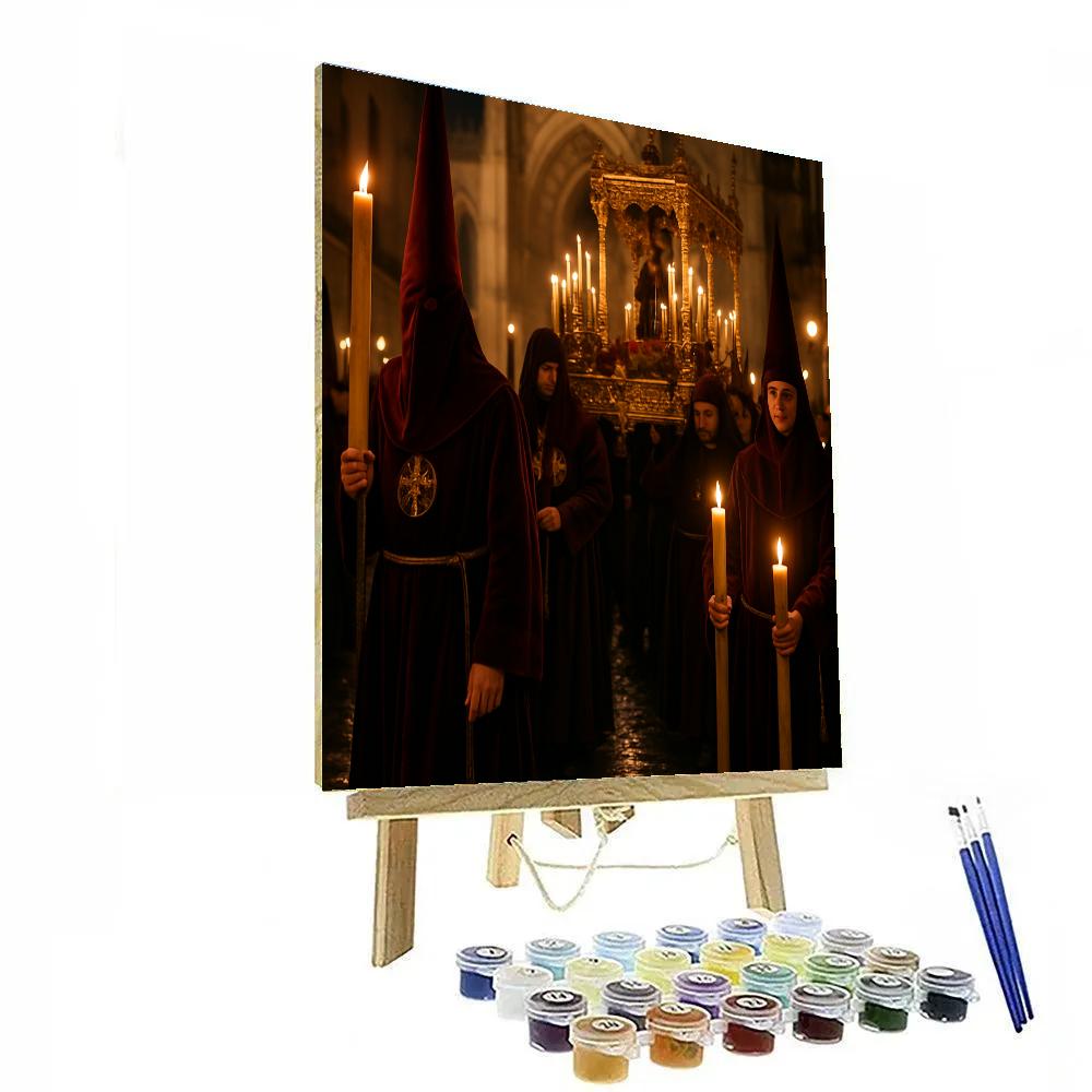 Semana Santa Seville Procession paint by numbers