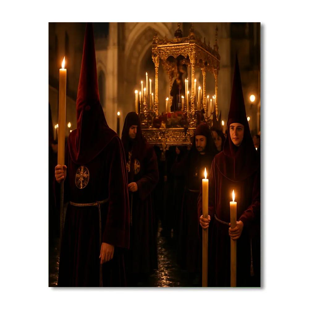 Semana Santa Seville Procession paint by numbers