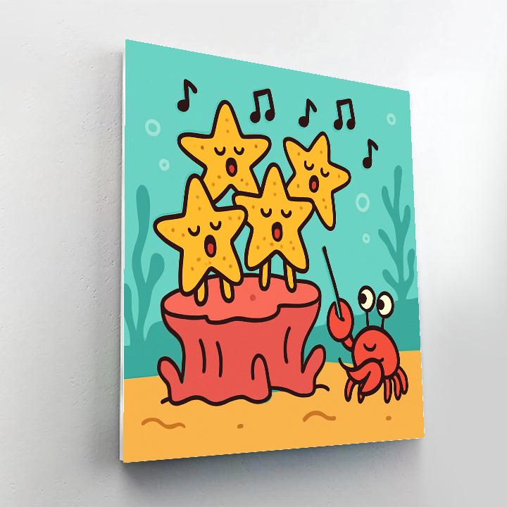 Underwater Starfish Choir painting number kit