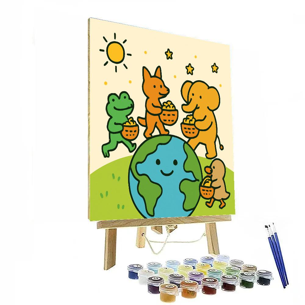 Planetary Picnic Parade Numbered painting kits