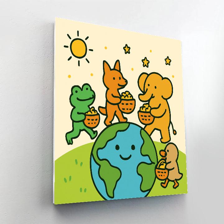 Planetary Picnic Parade Numbered painting kits
