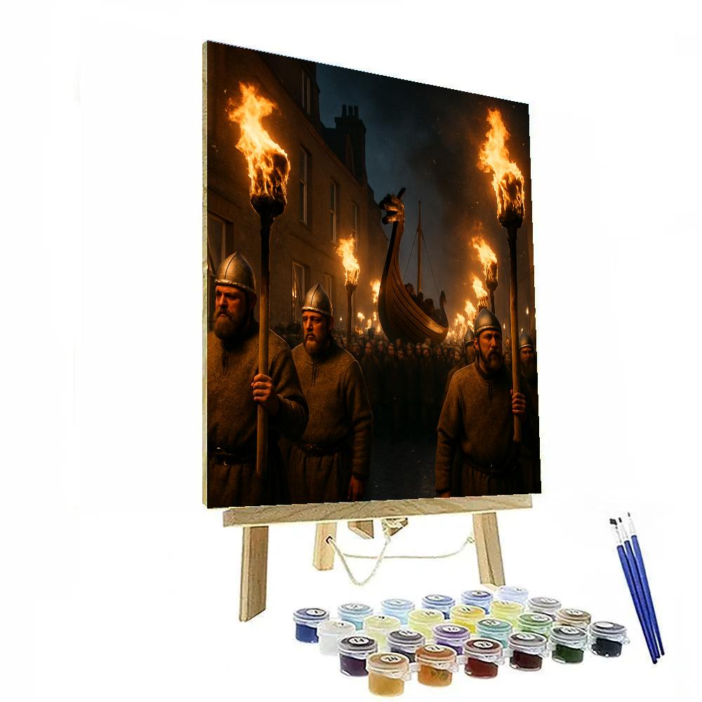 Up Helly Aa Fire Procession Paint by numbers kits