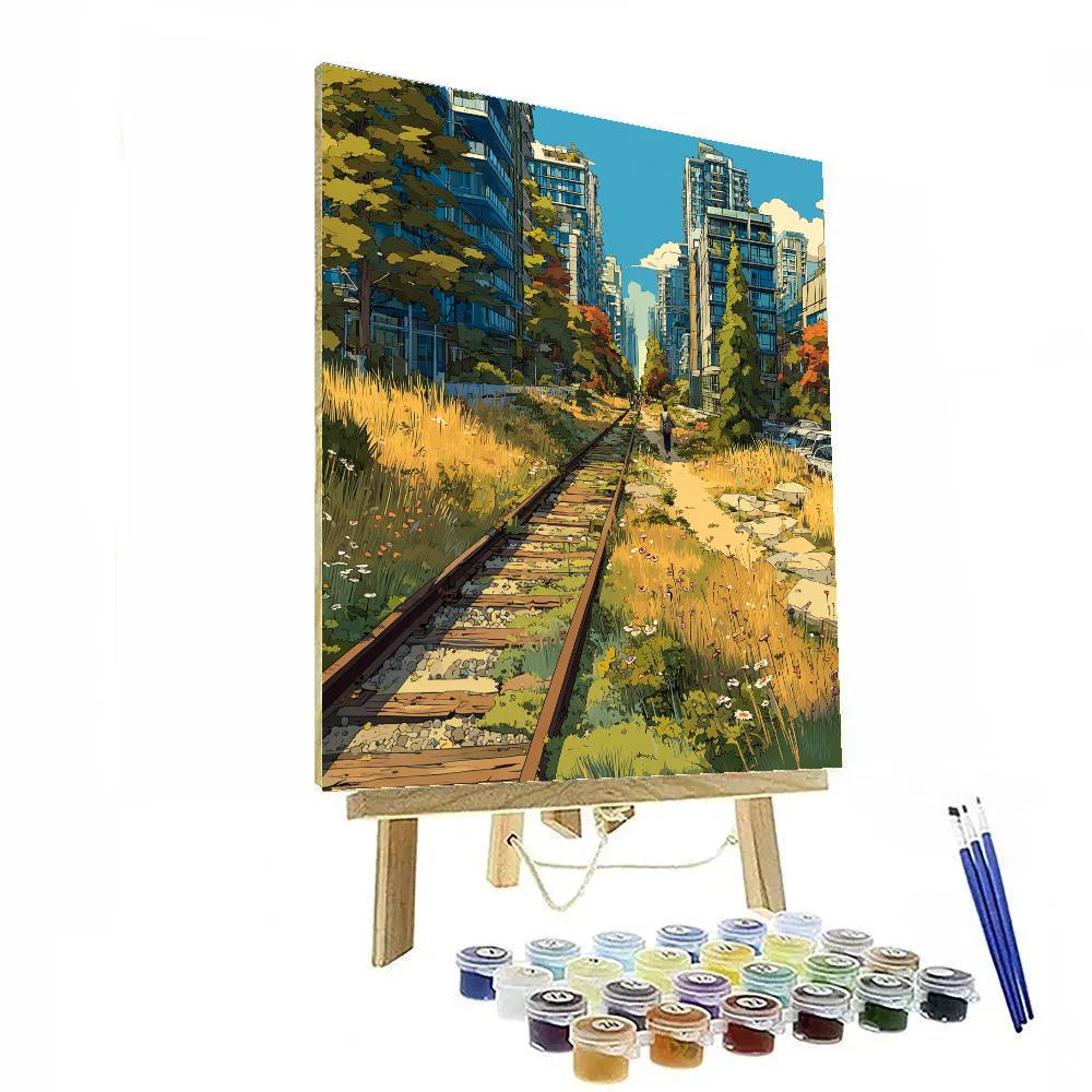High Line Urban Park New York United States Paint by numbers art