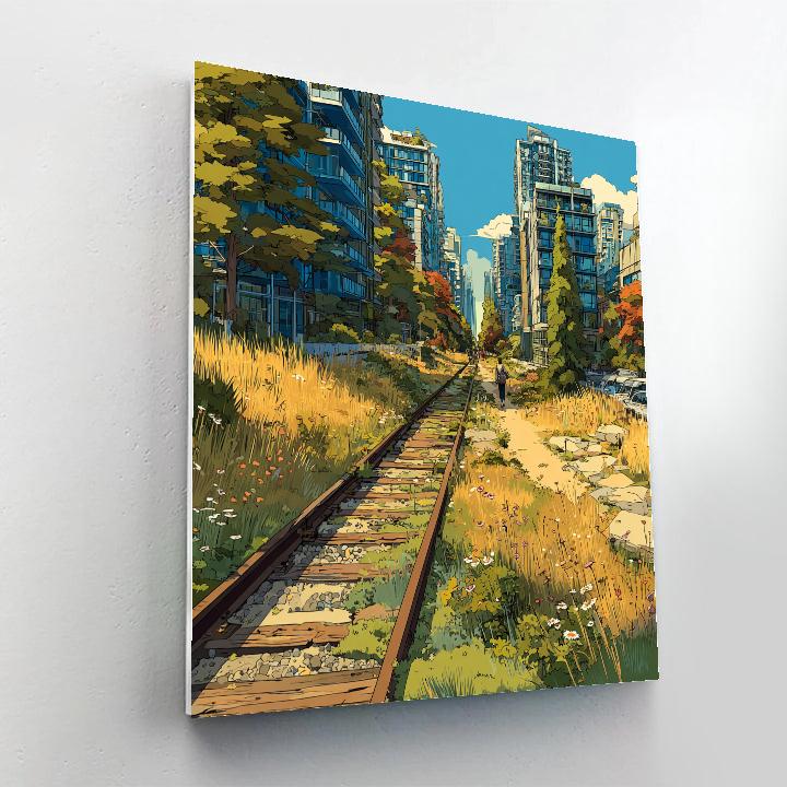 High Line Urban Park New York United States Paint by numbers art